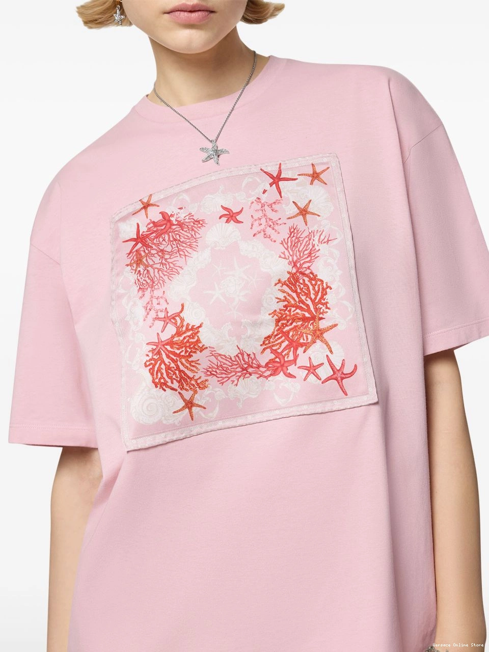 Affordable Women Sea Versace T-shirt Barocco 0807